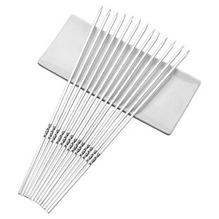 烧烤签子304不锈钢羊肉串烤肉烤串钢签铁钎子扁签字针用品烧烤针z