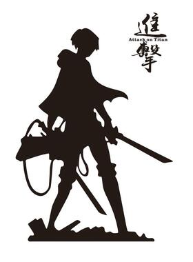 进击人物墙贴纸卡通动漫二次元