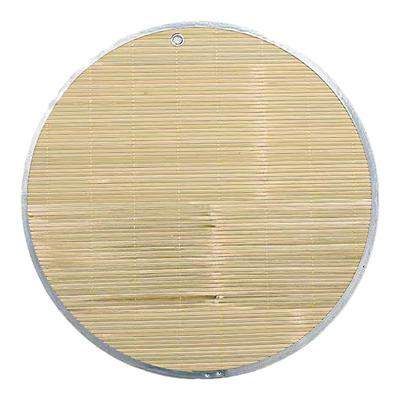 饺子帘竹制加厚铁艺包边圆形竹垫