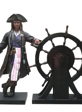 现货玻璃钢船长杰克定制人物模型