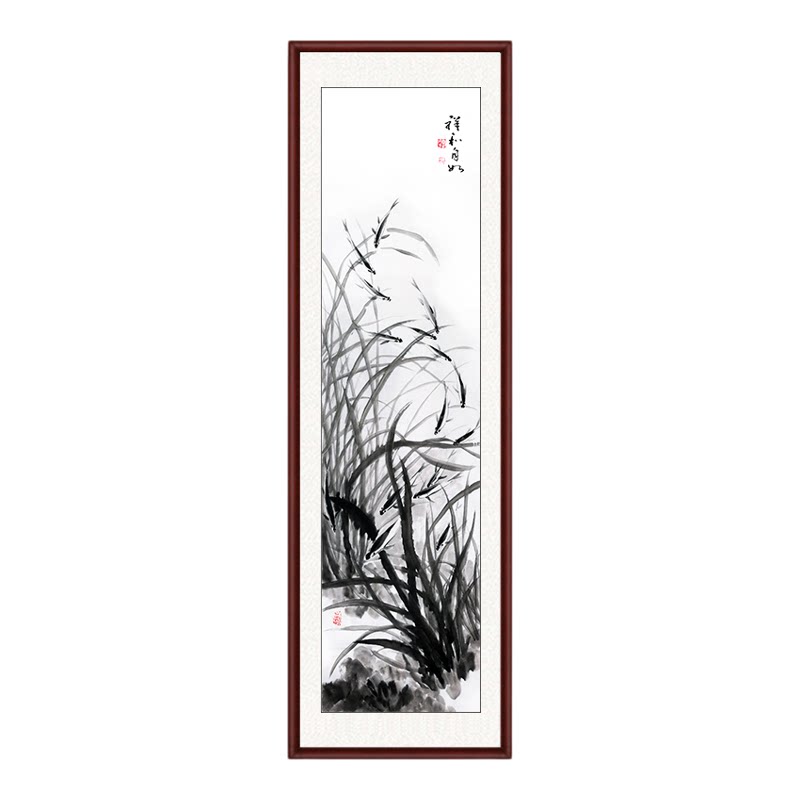 手绘水草游鱼紫阳花客厅