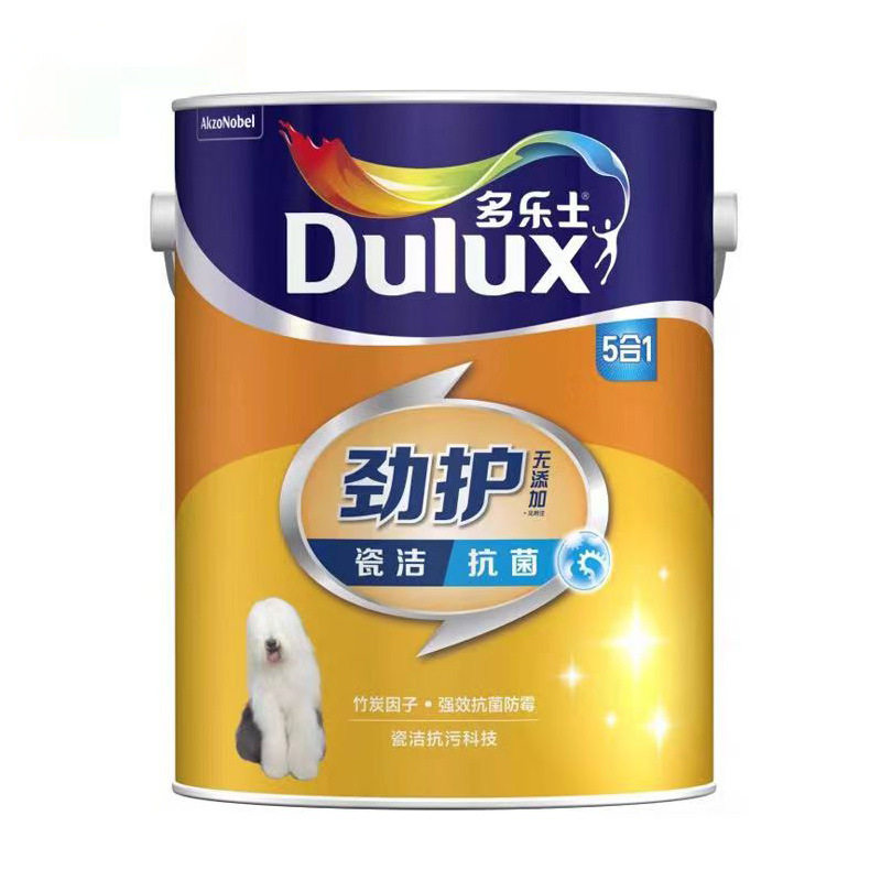多乐士乳胶漆劲护无添加竹炭瓷洁防霉内墙漆墙面漆水性漆18L