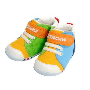 MIKIHOUSE学步鞋儿童鞋子宝宝鞋稳固学步透气彩虹配色HOTBISCUITS
