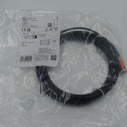 议价全新原装正品EVC151德国IFM易福门M8直插四芯连接线缆EVC151