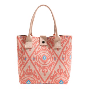 CKKUI 复古新中式粉色编织包包2025秋冬针织手提包通勤单肩托特包