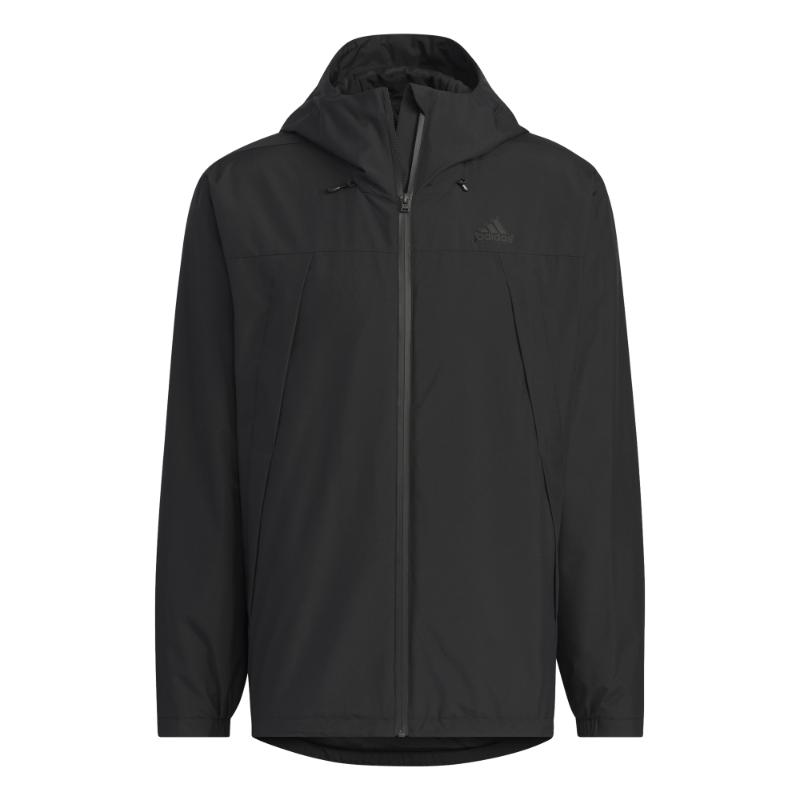 情侣款防泼水休闲通勤连帽夹克外套男女adidas阿迪达斯轻运动