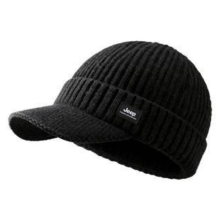 jeep吉普针织帽男士冬季户外骑车护耳保暖棒球帽子毛线帽加绒加厚