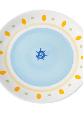 OCE无尽夏日餐盘陶瓷餐盘海边度假西餐盘贝壳海星花边早餐沙拉盘