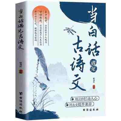 现货正版当白话遇见古诗文满腹经纶当今文古译提升你的说话之道当白话文遇上遇到中国古诗词鉴赏大全集诗词唐诗宋历史技巧