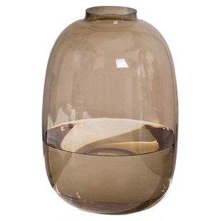 透明玻璃花瓶摆件客厅插花高级感颜值水养雪柳马醉木专用鲜花吊钟