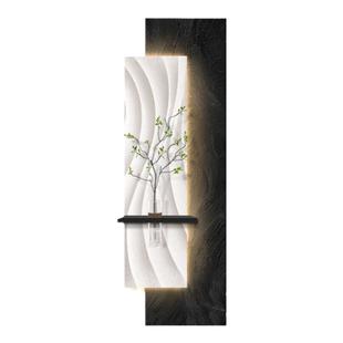 水培绿植玄关装饰画2025新款走廊过道挂画高级感立体砂岩肌理壁画