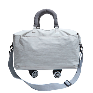 可拆卸万向轮旅行包女手提时尚大容量轻便旅游出差折叠收纳行李包