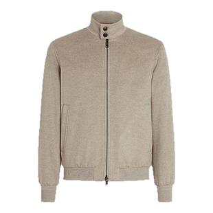 【陈伟霆同款】ZEGNA杰尼亚男装混浅灰褐色Oasi Cashmere羊绒夹克