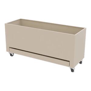 简约露台室内阳台客厅办公室长方形带接水盘加轮子移动花箱种植箱