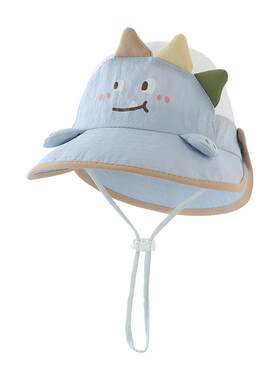夏季婴儿网款宽檐防晒遮阳渔夫帽