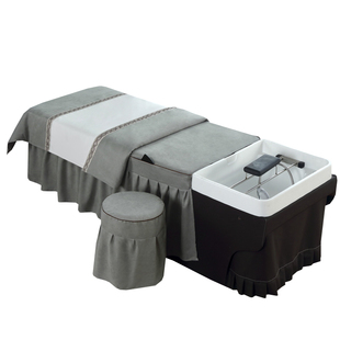 泰式洗头床罩套美发头疗理发店专用简约纯色棉麻按摩推拿床单被套