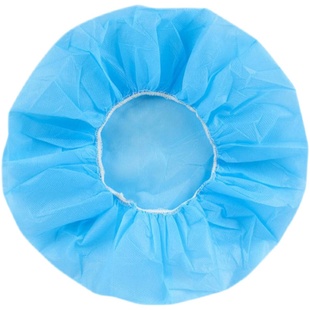 一次性帽子无纺布圆帽特厚款防尘头套美容院车间食品帽厨师蘑菇帽