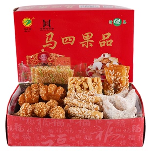 马四果品河南特产怀旧零食老点心糕点羊角蜜三刀八喜果子旗舰店