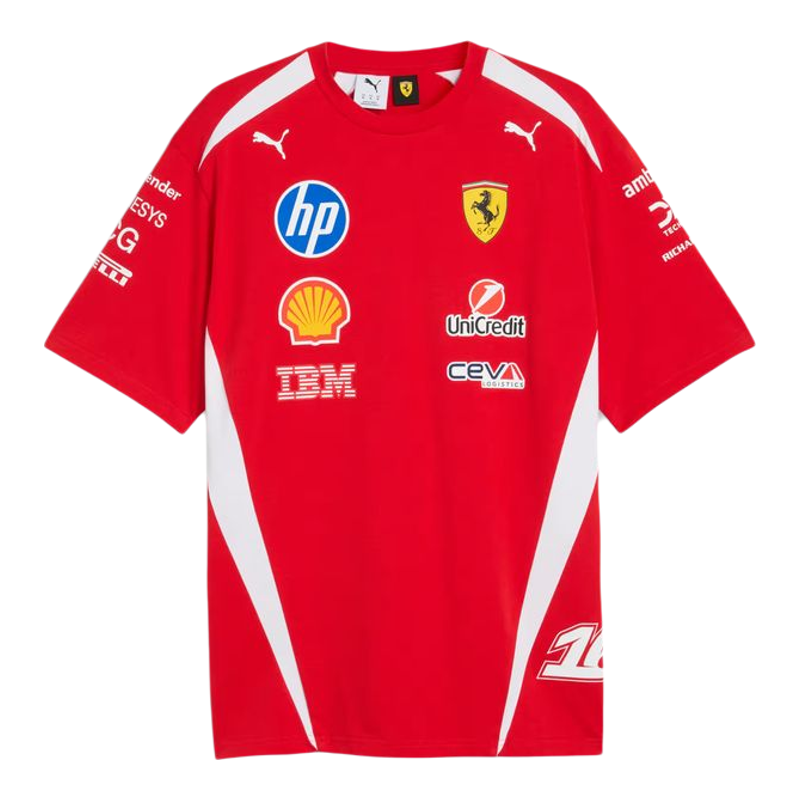 Ferrari/法拉利男士复刻版T恤PUMA联名款赛车服红色棉质运动短袖