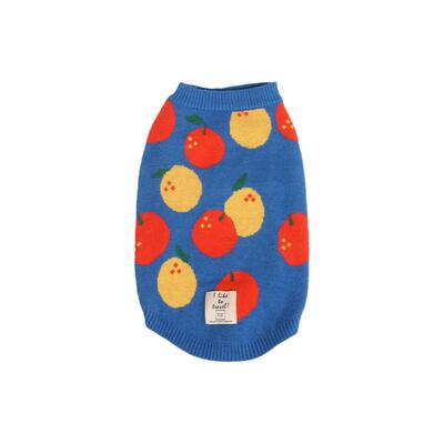 BluePort橙子提花毛衣马甲