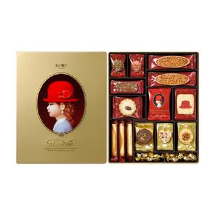 红帽子饼干金色款铁盒66枚567g曲奇礼盒日本进口零食送伴手礼喜饼