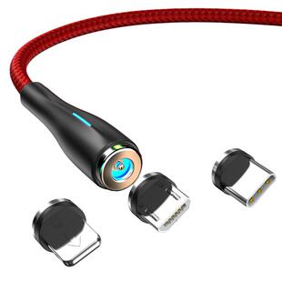 磁吸数据线安卓typec适用苹果手机磁铁充电线器强磁快充三合一磁性冲充oppo华为vivo吸铁石车载头一拖三2米长
