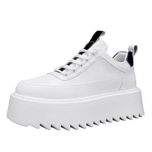 男鞋2025年新款冬季厚底增高小众百搭松糕板鞋休闲潮流运动小白鞋