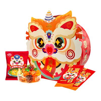 Amos阿麦斯4D水果爆汁爆浆夹心软糖新年春节年货送礼节庆醒狮礼盒