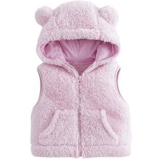 【抗静电】马克珍妮男女童双面舒棉绒新年马甲秋冬红色上衣231290