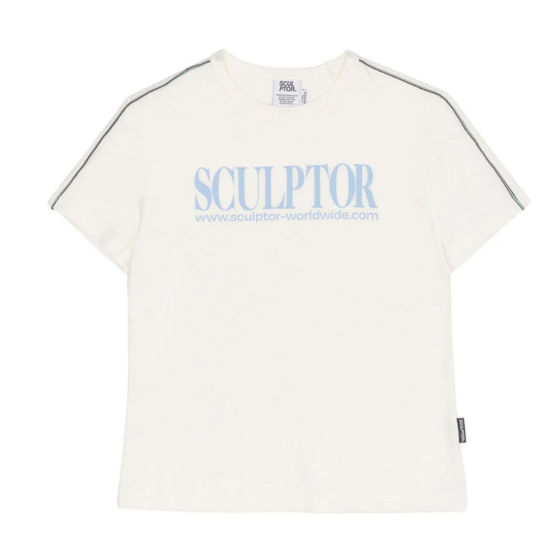 SCULPTOR字母印花修身短袖T恤
