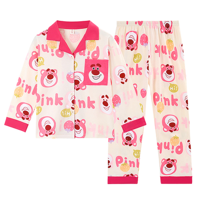 儿童睡衣春秋季长袖a类纯棉中大童小女孩2025新款全棉女童家居服