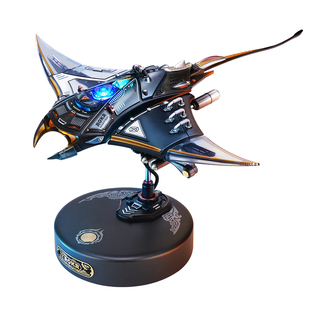 若客机械物种魔鬼鱼拼图手工积木拼装模型送男生女孩生日新年礼物