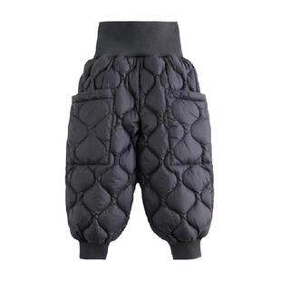 【保暖羽绒裤】马克珍妮男女童高腰护肚羽绒裤 宝宝冬装新款