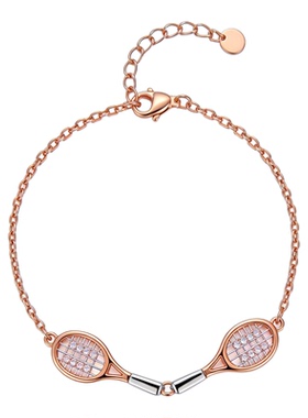 KWENS原创镶钻纯银网球拍手链