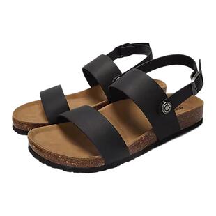 MINNETONKA/迷你唐卡一字带简约时尚舒适外穿牛皮勃肯露趾凉鞋女