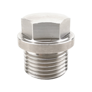 304不锈钢外六角带边法兰面堵头管堵油塞丝堵闷头公制英制G2分1寸