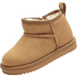 巴拉巴拉儿童雪地靴加厚加绒棉靴防泼水童鞋靴子