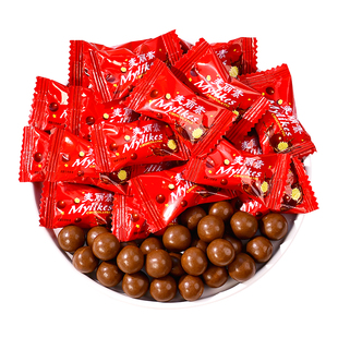 麦丽素巧克力豆夹心脆心糖喜糖结婚庆年货糖果散装批发小零食小吃