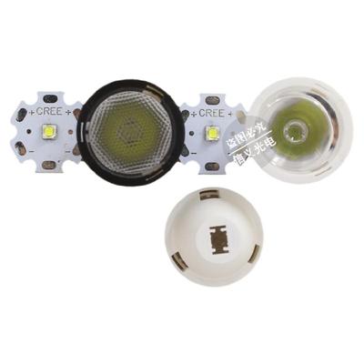 CREE XPE XTE LED 3535 聚光透镜3030光面珠面10度30 45 90度透镜