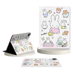 适用sumsung三星galaxy平板保护套tab新s10+保护壳12.4英寸s9fe米菲大冒险s8带笔槽a7lite兔子p610女t870磁吸