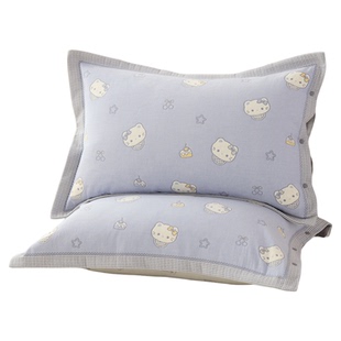 高密纯棉纱布枕套成人高档全棉按扣枕头套柔软透气亲肤枕芯内胆套