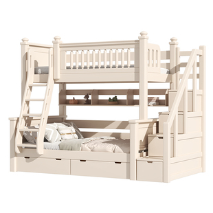 全实木上下铺双层床子母床小户型加厚儿童高低床双层床两层上下床