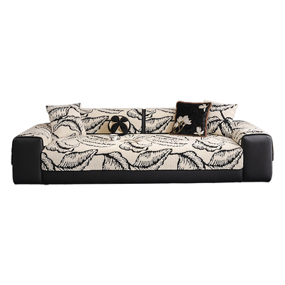 冬加厚毛绒直排沙发套罩盖布