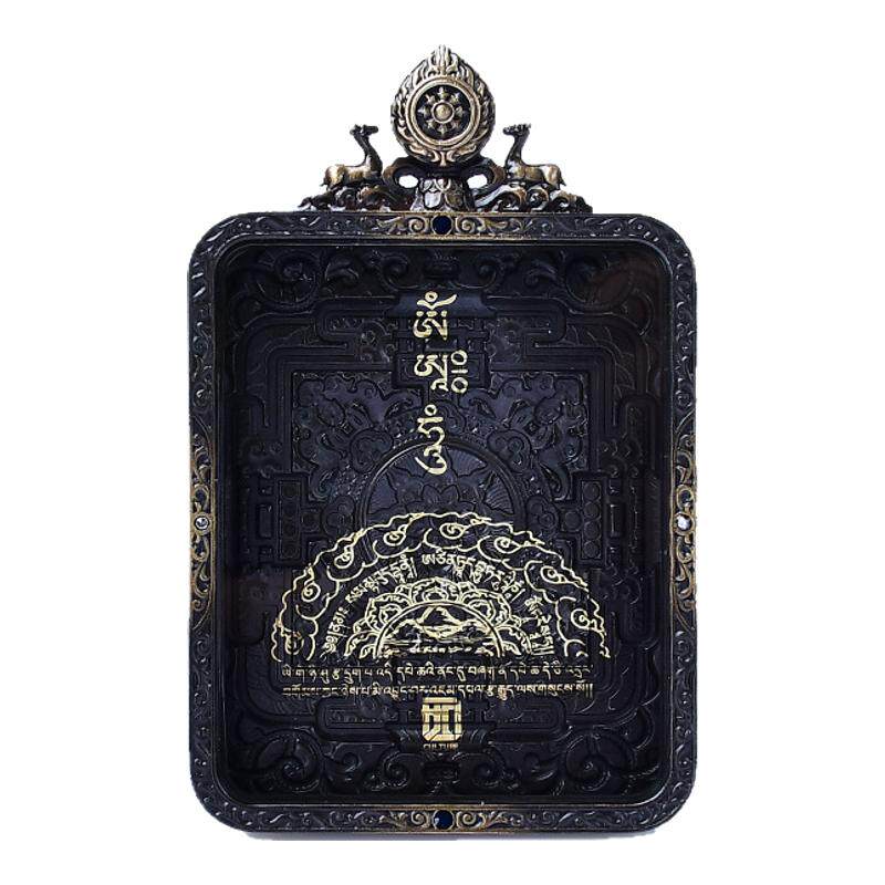纯铜嘎乌盒四方转轮单面壳