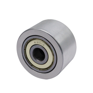 无动力铝合金滚筒双轴承从动轮砂带机铁轮轮平皮带惰轮封箱机滚轮