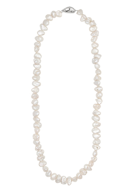 JX I 有机美 法式手工不规则天然巴洛克珍珠项链松弛感叠戴锁骨链