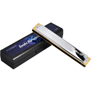 日本通宝口琴6624S金属铜格复音24孔C调成人练习专业演奏乐器