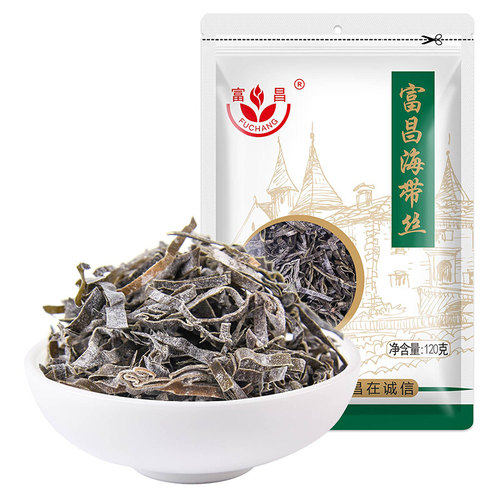富昌干海带丝120g*3昆布海鲜海产干货薄生厚片干裙带菜海葡萄海菜