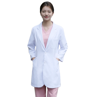 白大褂医生服韩国七分袖品质高端白西服医美口腔咨询师工作服白服