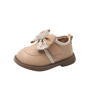 宝宝皮鞋女春秋公主鞋软底婴儿学步鞋小童洋气1到3岁0女童豆豆鞋2